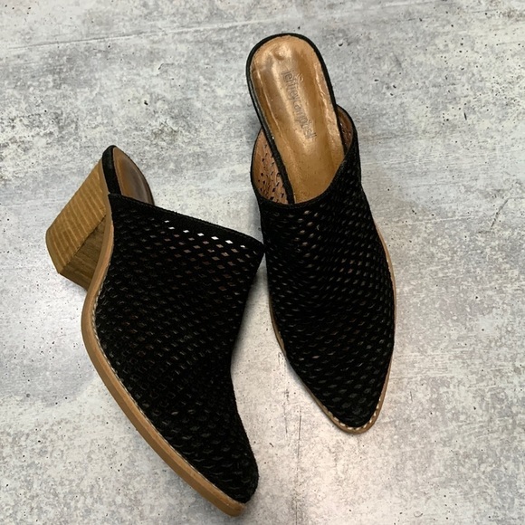 Jeffrey Campbell Perforated Suede Leather Heeled Western Mules 9 - Picture 3 of 12